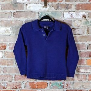 Patagonia Vintage 80s Boys Blue Sweater Kids 7/8
